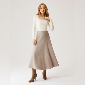 OGL Wool-like Flared Maxi Skirt size xs